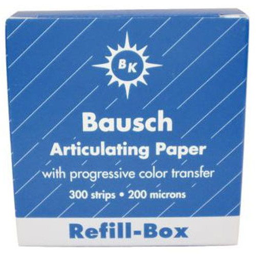 Bausch .008' (200 microns) BLUE Articulating Paper Strips, REFILL Box of 300
