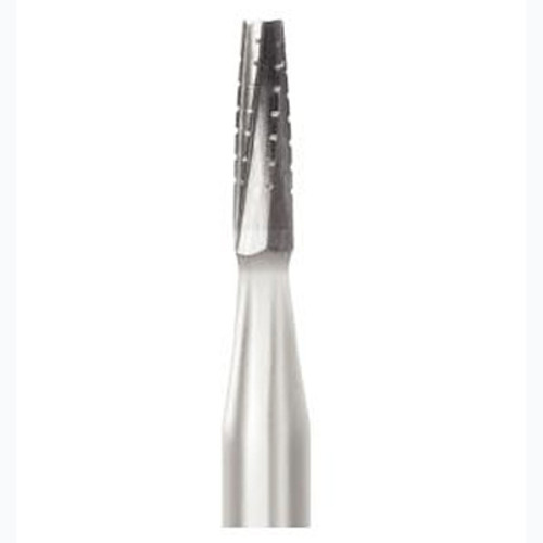 Beavers FG #701 SL (surgical length) taper fissure crosscut carbide bur, clinic