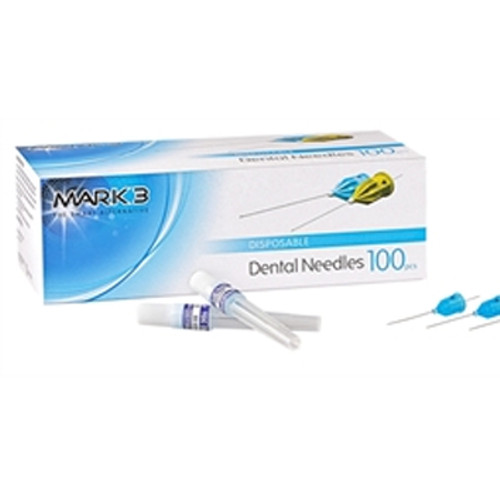MARK3 30 gauge Short Needles, Blue Plastic Hub, 100/Bx. With bevel mark