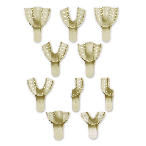 MARK3 #3 Medium Upper Full-Arch Perforated Disposable Impression Tray, 12/Pk