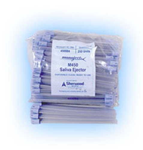 Monoject clear disposable plastic saliva ejector with vented strainer tip