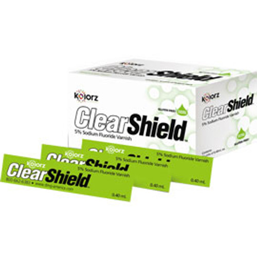 Kolorz ClearShield Varnish - Mint 35/Pk. 5% Sodium Fluoride Varnish goes on