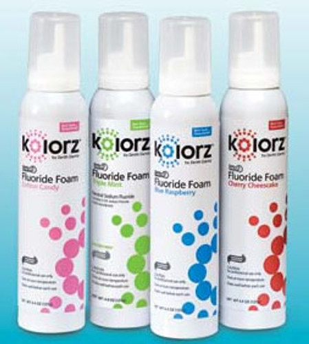 Kolorz 60 Second Blue Raspberry Fluoride Foam, APF 1.23%, Contains Xylitol