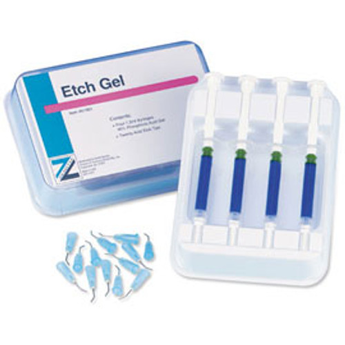 Zenith Etch Gel 4 x 1.2 Syringes & 10 Micro Etch Tips. 40% phosphoric acid gel