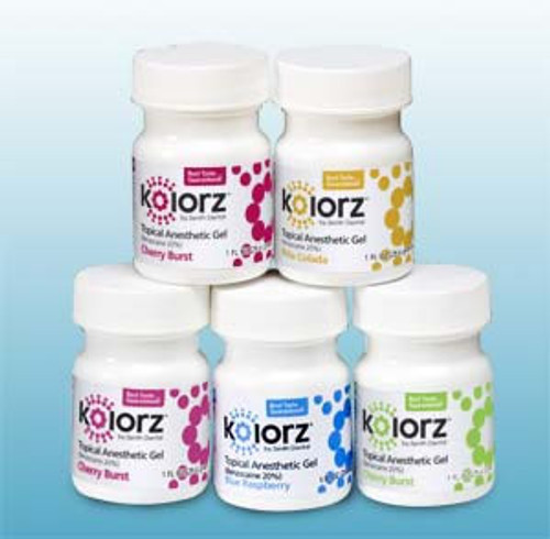 Kolorz Blue Raspberry Topical Anesthetic Gel, 20% Benzocaine, No Bitter After
