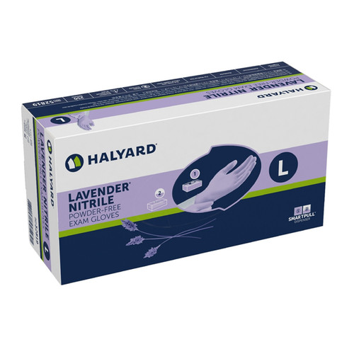 Halyard Lavender Nitrile Exam Gloves: LARGE 250/Bx.
