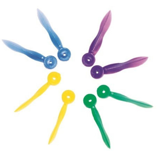 House Brand Dental Wedge with Hole - Large (17mm), Plastic, Purple. Pack of 100