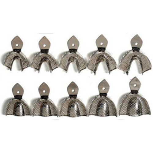 House Brand Set of 10 - Regular Perforated Full-Arch Stainless Steel Impression