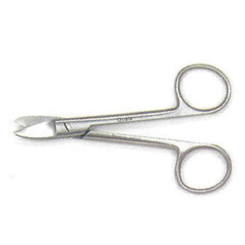 House Brand 4.5' Curved Crown & Gold Scissors with Smooth Blades