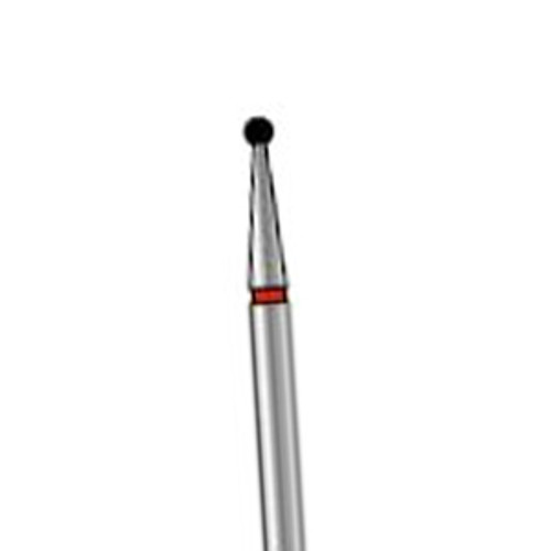 House Brand FG 801L.012 Coarse, Round, Single Use Diamond Bur, 10/Pk