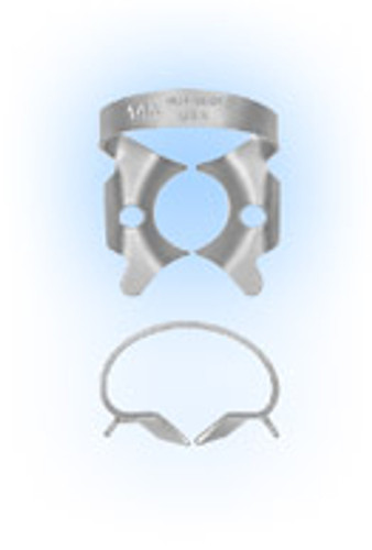 Hu-Friedy Satin Steel #1 Winged Metal Rubber Dam Clamp, Single clamp