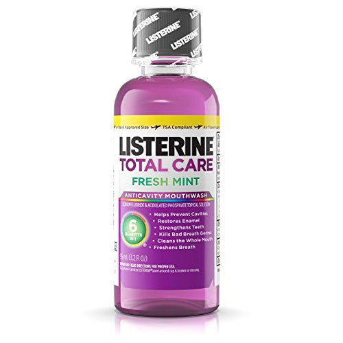 Listerine Total Care Anticavity Mouthwash 3.2 oz - 24/Cs. Fresh Mint. Fluoride