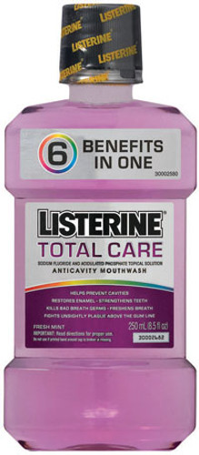 Listerine Total Care anticavity mouthwash, mint, case of 6 - 1 liter bottles