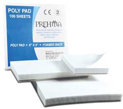 Prehma Poly Mixing Pad, 3' x 6' (8cm x 15cm), White, Extra heavy with a high