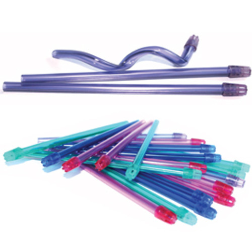 SafeBasics 6' Saliva Ejectors Clear Lavender w/ Lavender Tip 105/Pk. Easily