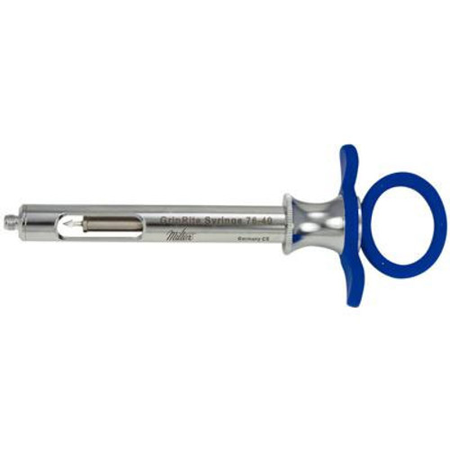 Miltex GripRite Metric Petite Aspirating Syringe with Blue Silicone Grips