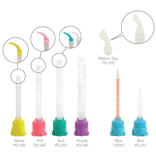 Pac-Dent High Performance Mixing Tips - Medium (5.2 mm), Pink, Package of 48