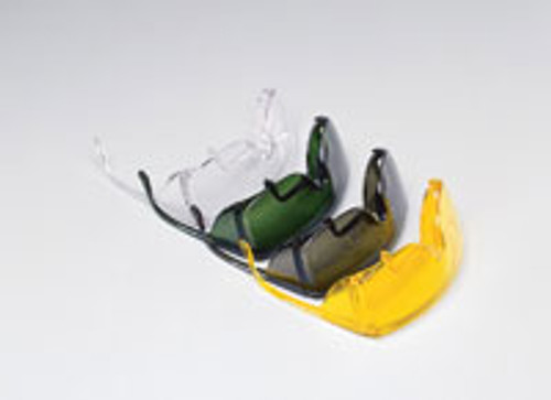 Eyesavers Protective Safety Glasses - Green Frame/Green Lens. Economical