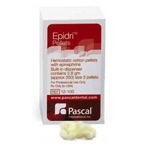 Epidri #3 Yellow Cotton Retraction Pellets impregnated with 1.9 mg Racemic