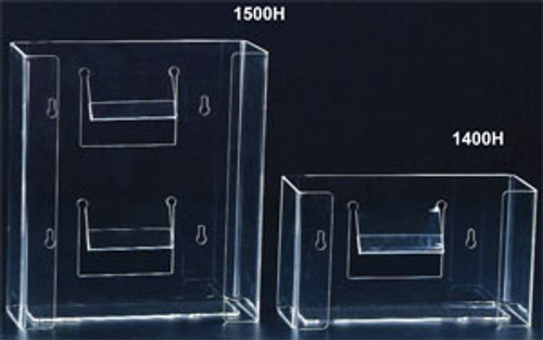 Plasdent Clear Acrylic Single Horizontal Glove Box Holder/Disperser, 10'W x 5