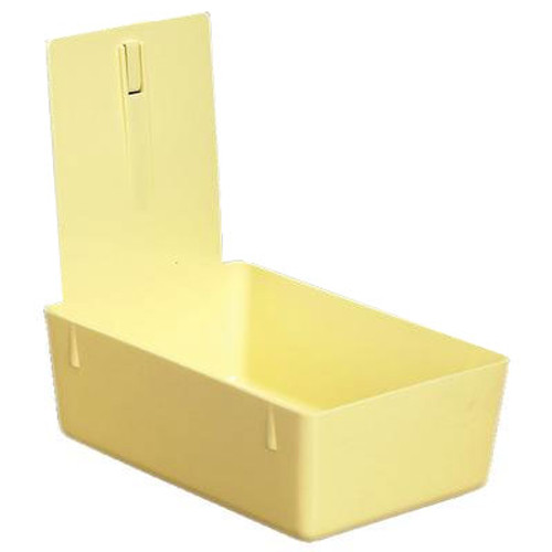 Plasdent Lab Pan - Yellow Plastic Pan with plastic center clip. 7 3/8' x 4 5/8'