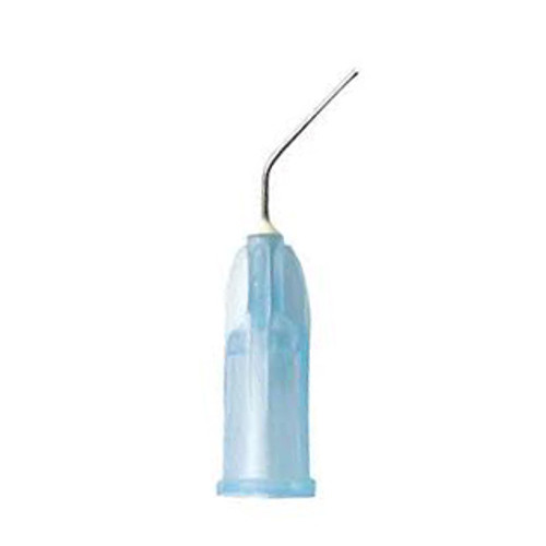 Pulpdent 25 ga x 1/2' Pre-Bent Dispenser Tips, Light Blue 50/Pk. Use