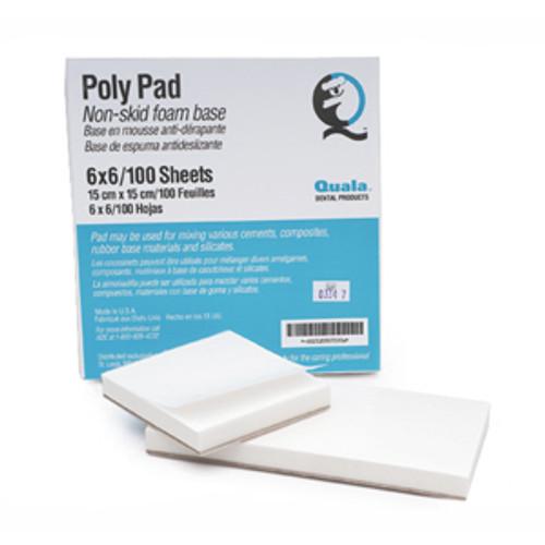 Quala 3' x 3' (8cm x 8cm) Poly Mixing Pads, 6/Pk, 100 sheet pads. Box of 6 pads