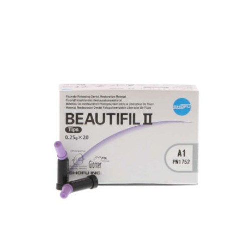 Beautifil II A1 Compules, 20 - 0.25 Gm. Compule Tips. Nano-Hybrid Composite