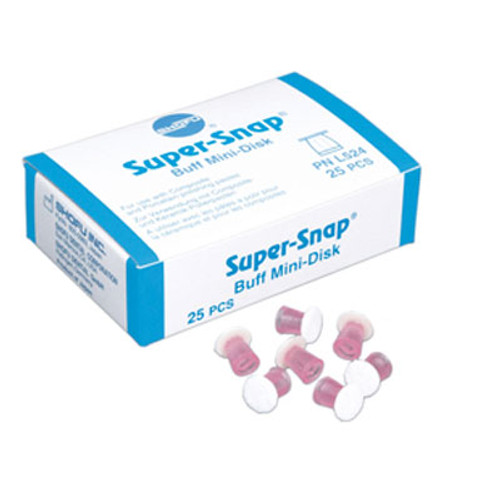 Super-Snap Buff Pop-On Mini-Disc for Composites, package of 25 discs