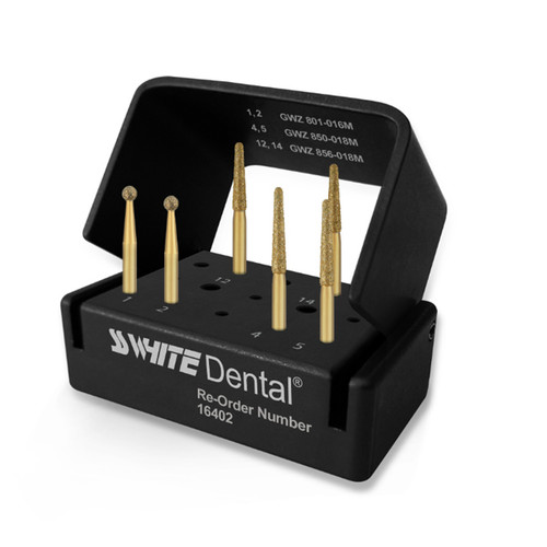 Great White Z Master Zirconia Crown Removal Kit: 6 Assorted GWZ Burs
