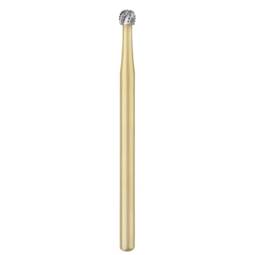 Great White Gold FG #6R SL Round Restorative Removal Carbide Bur, 5/Pk