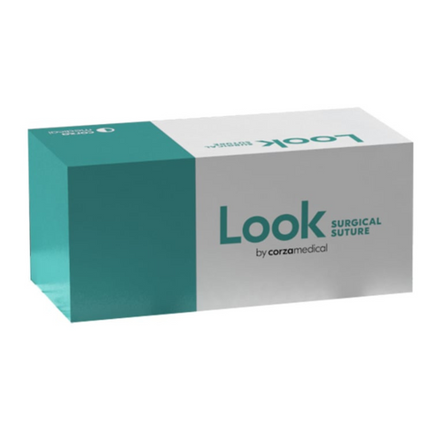 Look 5/0, 18' Polyviolene Coated Green Briaded Non-absorbable Polyester Suture