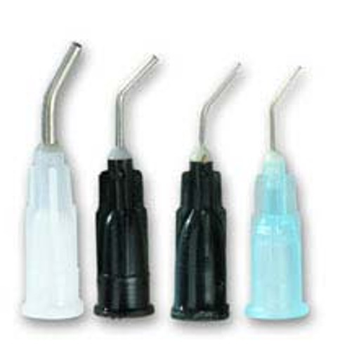 Vista 20 ga Pre-Bent Applicator Tips 20/Cup. Blunt-End, Universal Luer Lock