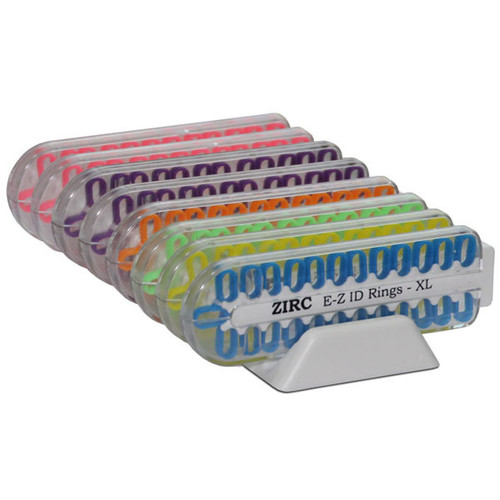 E-Z ID Instrument Rings, XL 200/Pk. - VIBRANT Kit. Just over 1/2' diameter