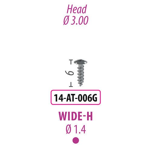Screws and Tacks 1.4 mm x 6 mm, Wide Head Screw