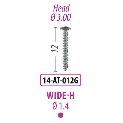 Screws and Tacks 1.4 mm x 12 mm, Wide Head Screw