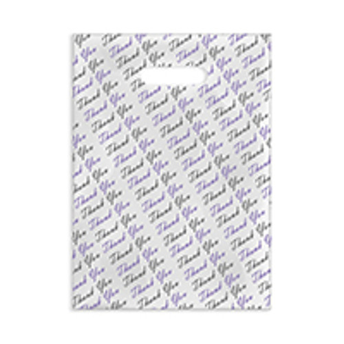 Specialty Scatter Bags Purple/Black Thank You, 7.5" x 10", 100/Pkg.
