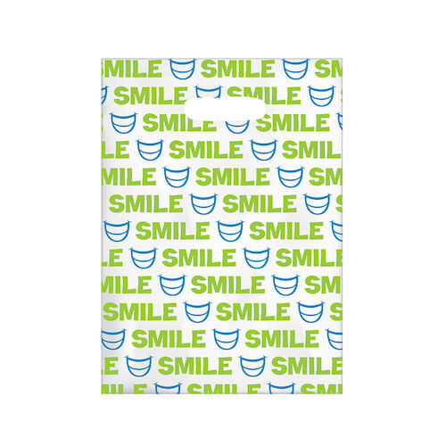Specialty Scatter Bags Green Smiles Scatter Bag, 7.5" x 10", 100/Pkg.
