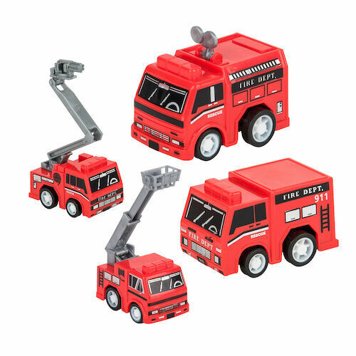 Pull Back Fire Trucks Pull Back Fire Trucks, 24/Pkg., JV562