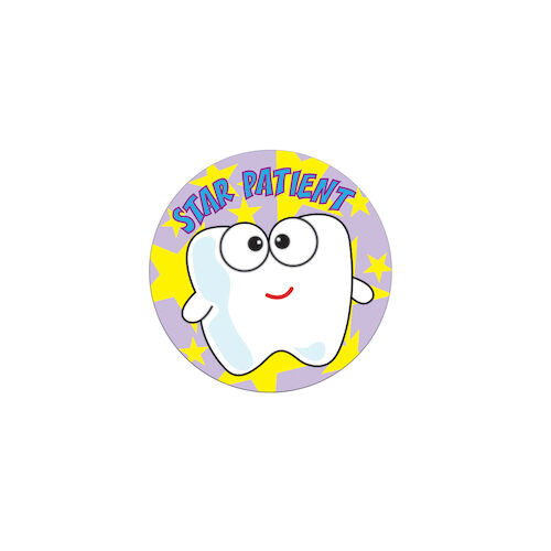 Assorted Stickers Star Patient, 100/Roll, PS447