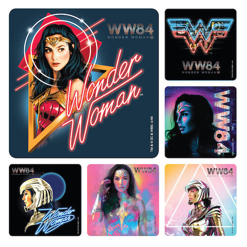 Assorted Stickers Wonder Woman 1984, 100/Roll, PS696