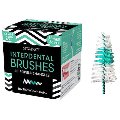 StaiNo Interdental Brushes Brush Refill, Jumbos Tapered, 72/Box