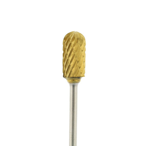 Gold Carbide Burs, Laboratory 88A, Barrel, HP, Dual Cut, Each