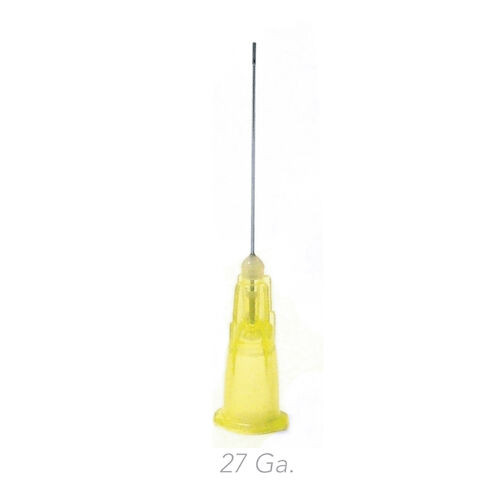 Endo Irrigation Needle Tips Notched Needle Tip, 27 Gauge, 100/Box, Yellow