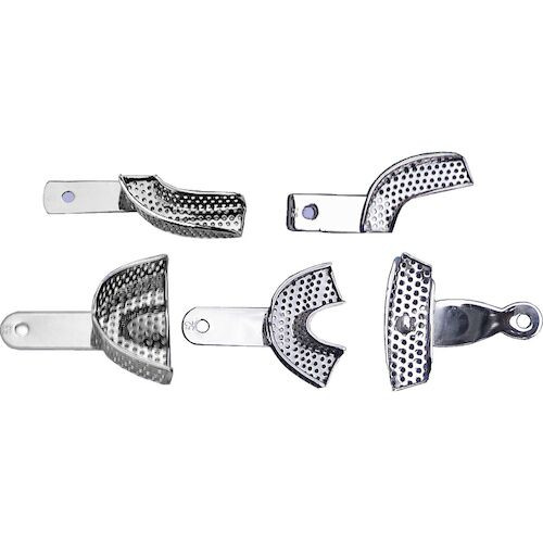 Stainless Steel Partial Impression Trays Solid, Upper Left/Lower Right, #30