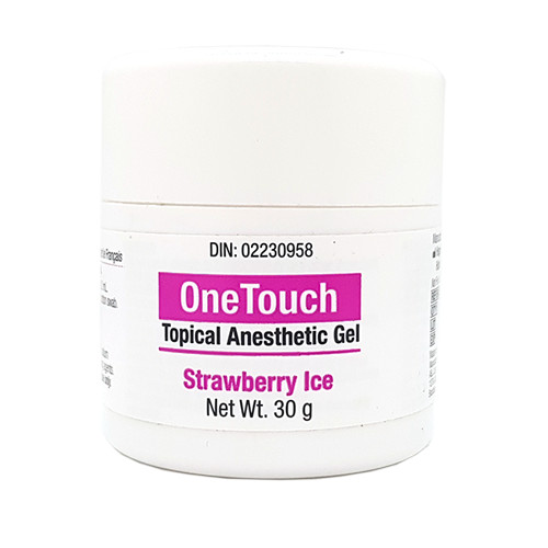 One Touch Topical Anesthetic Gel Strawberry 30gm/Jar (Hager - 554306) - exp. 11/2025