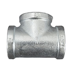 1-1/4" X 1-1/4" X 1/2" Galvanized Malleable Iron Tee (36455)