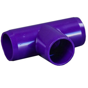 Purple 1-1/2" Furniture Fitting Tee (FF-T-015-PURPLE)