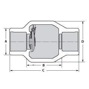 1-1/4" PVC Clear Utility Spring Check Valve - Socket (S1580C-12)