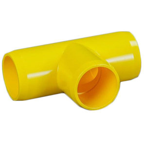 Yellow 1" Furniture Fitting Tee (FF-T-010-YELLOW) Yellow 1" Furniture Fitting Tee (FF-T-010-YELLOW)